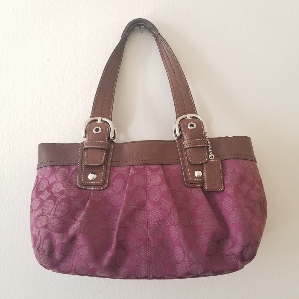 🔥Coach Soho Pleated Purple Tote